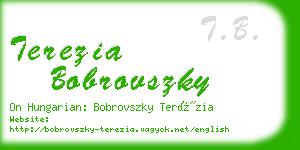 terezia bobrovszky business card